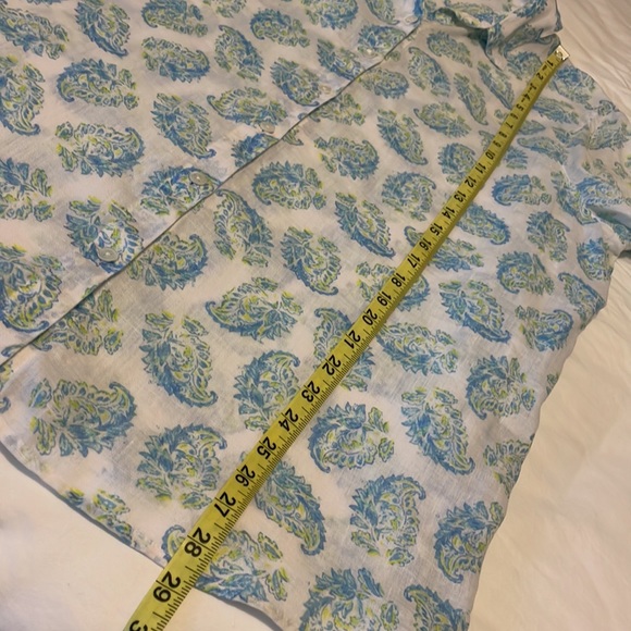 J Jill Love Linen Paisley Print Blouse - Picture 10 of 11